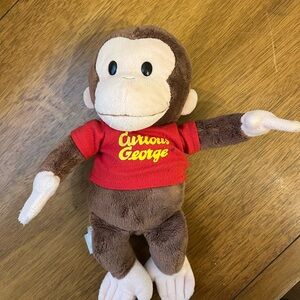 Curios George Plush Toy - Brown and Red